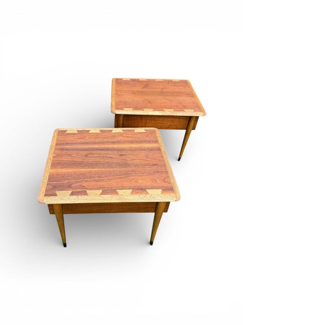 Pair of Restored 1964 Lane Acclaim Mid-Century Modern End Tables by Andre Bus For Sale - Image 10 of 12