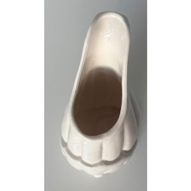 White Ceramic Sea Shell. Ase For Sale - Image 9 of 10