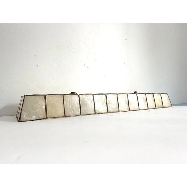 Mid Century Capiz Shell Wall Light For Sale - Image 11 of 15