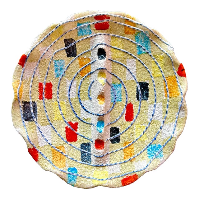 Giant Mid Century Modern Textured Italian Dish Attributed to Fratelli Fanciullacci For Sale
