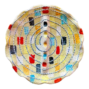 Giant Mid Century Modern Textured Italian Dish Attributed to Fratelli Fanciullacci