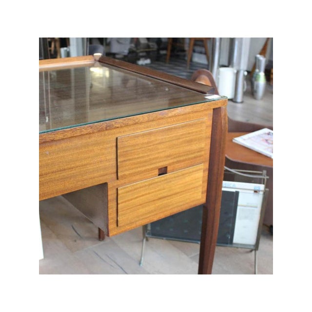 Desk with 4 Drawers and Glass Top by Gio Ponti, Italy, 1959 For Sale - Image 3 of 10