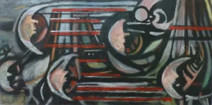 "Many Moons" Large Expressionistic Oil and Acrylic Painting by Scott Spencer