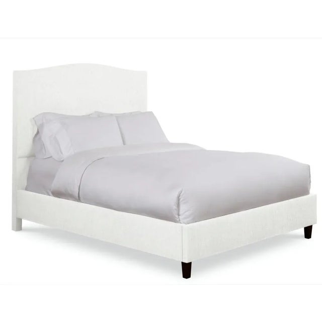 Modern Hazel California King Headboard, Ivory Linen For Sale - Image 3 of 5