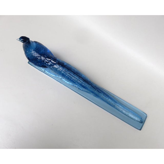 Art Deco Table Lamp in Blue Glass from Verlys France, 1920s For Sale - Image 11 of 18