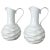 Op Art Biscuit Porcelain Jug Vases from Edelstein Bavaria, Germany, 1970s, Set of 2 For Sale