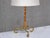 Brass and Bamboo Table Lamp with Silk Shade attributed to J. T. Kalmar, Austria, 1950s For Sale - Image 4 of 10