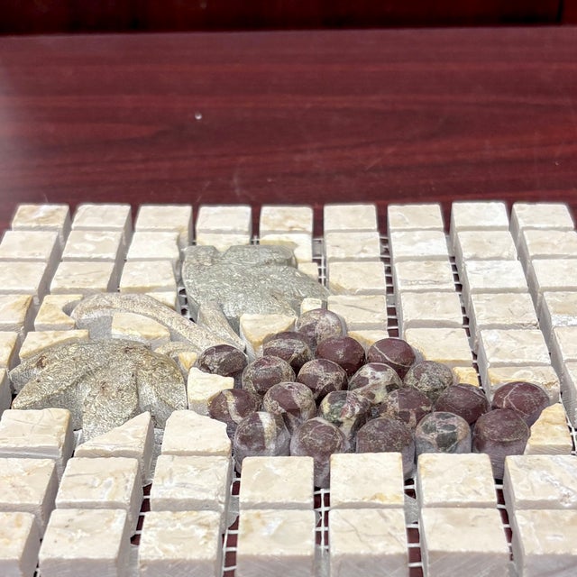 Mediterranean Bottinico Marble / Rosso Levanto Marble / Café Brissac Limestone Polished Grape Decorative Mosaic For Sale - Image 3 of 4