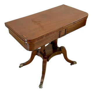 Antique Regency Mahogany Inlaid Console Table, 1820 For Sale