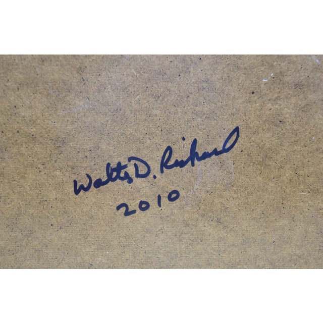 Vintage Walt D Richard Quartered Oak Felt Lined Trinket Keepsake Box 7" For Sale - Image 12 of 13