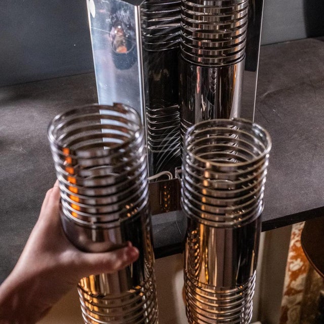 Space Age Spiral Spring Wall Lights in Chromed Steel, 1970s, Set of 2 For Sale - Image 6 of 18