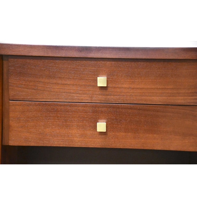 Wood 1960s Refinished John Stuart Walnut Nightstand For Sale - Image 7 of 8