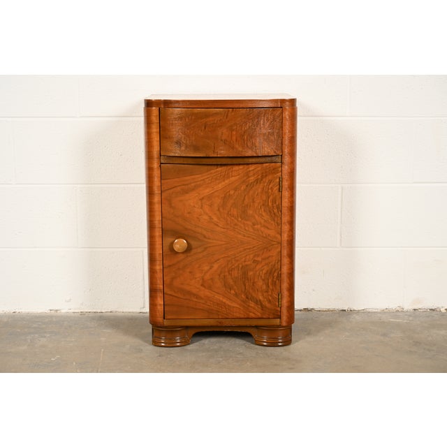 Donald Deskey Style Art Deco Burl Wood Nightstand, Circa 1930s For Sale - Image 18 of 18