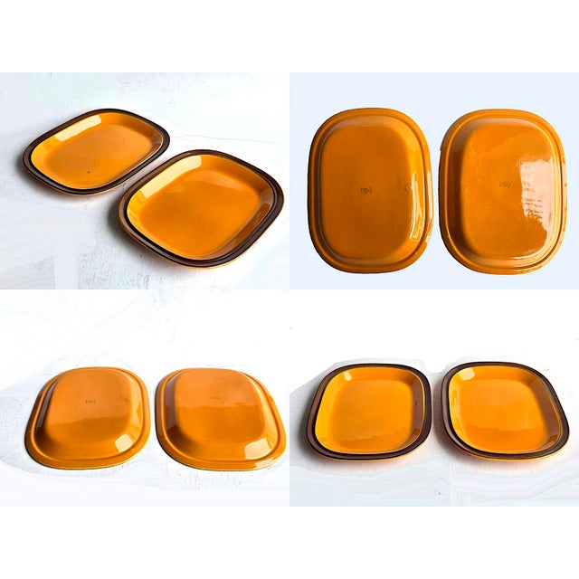 Arabia 1970s Hand Painted Ceramic Serving Pieces From Egersund Norway, 5 Piece Set For Sale - Image 4 of 10