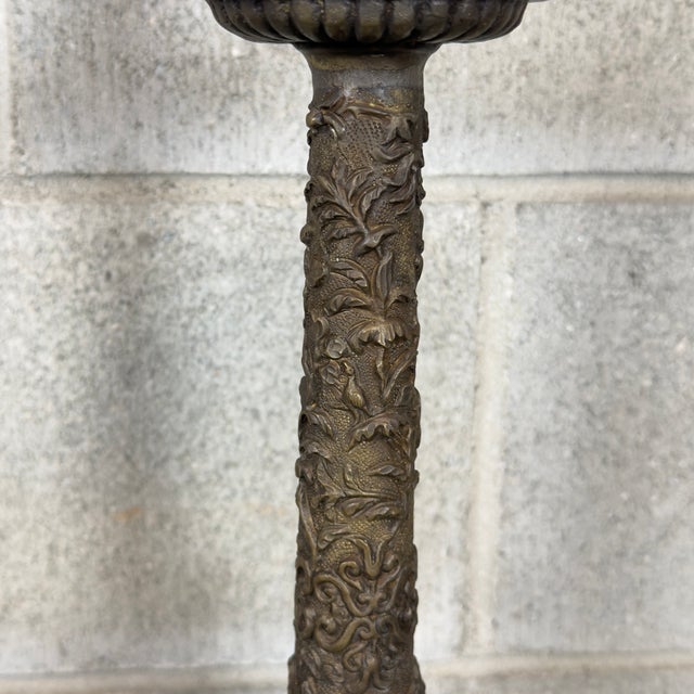 Brown Antique Bronze Candlesticks by A. Deluca, 1890s, Set of 2 For Sale - Image 8 of 17