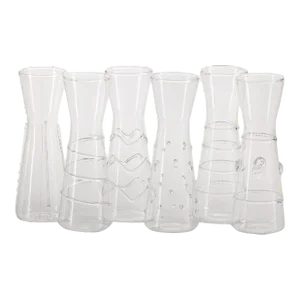 Zalli Assorted Glass Carafe Set, 6 Pieces