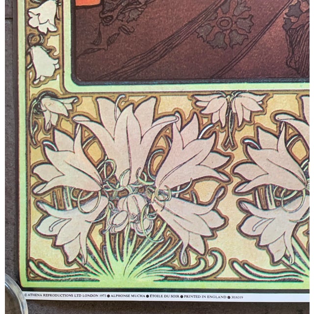 This is a hand-pulled, limited edition fine art lithograph of Alphonse Mucha's, Evening Star (Etoile du Soir). Created...