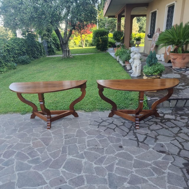Antique Tuscan Walnut Consoles, 1770, Set of 2 For Sale - Image 14 of 15