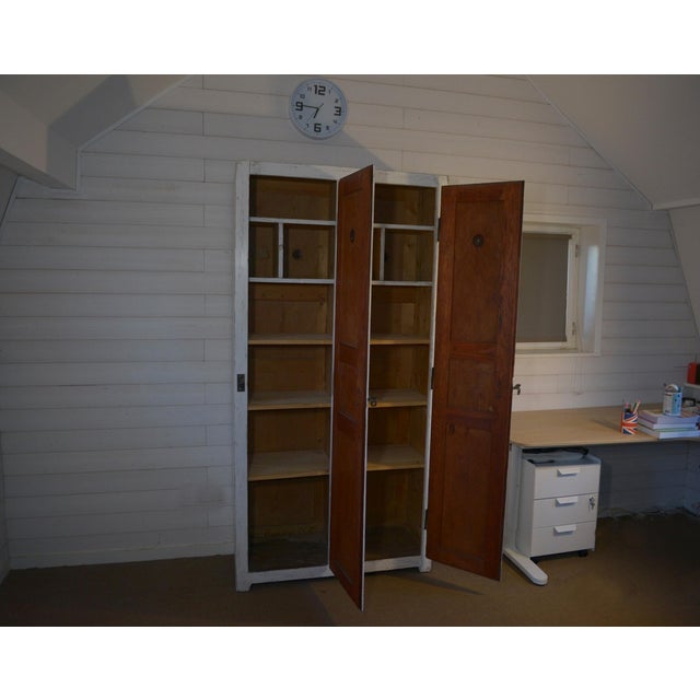 White Wooden Cabinet, 1950s For Sale - Image 15 of 16