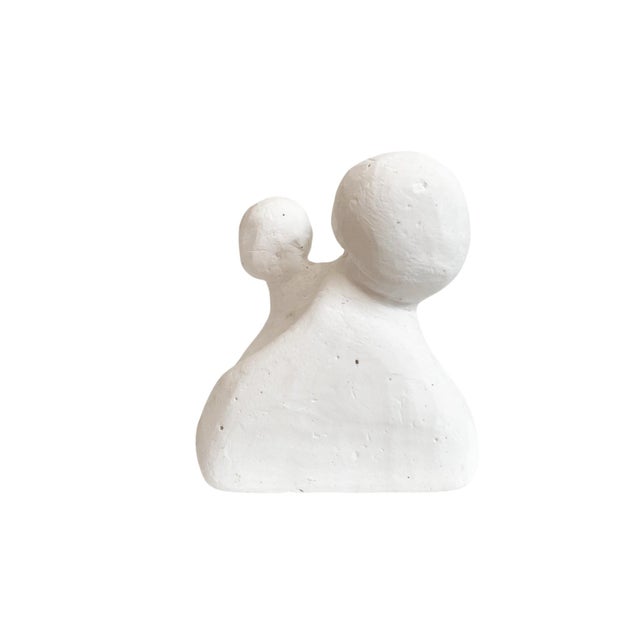 Contemporary Carved White Chalk Modern Sculpture For Sale - Image 3 of 8