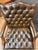 Brown Large Gainsborough Library Armchair of Tufted Leather From England For Sale - Image 8 of 13