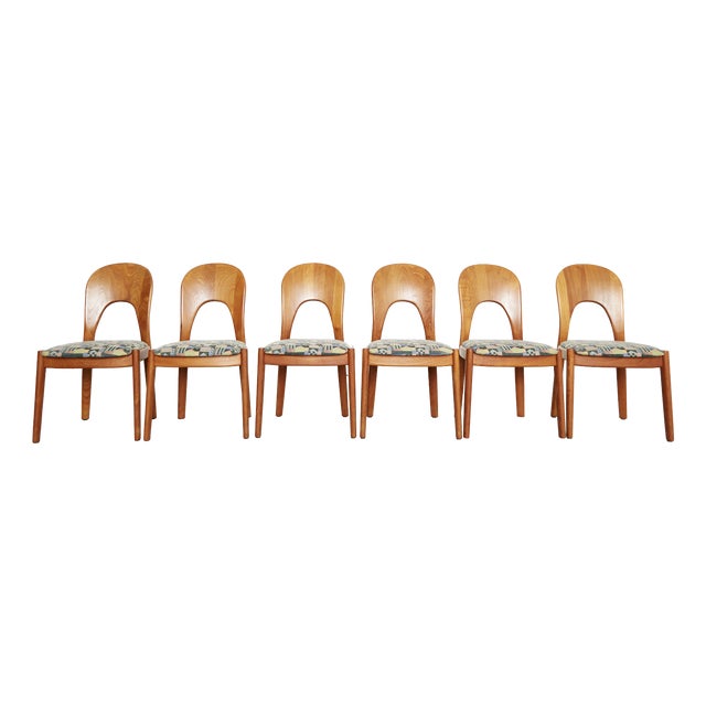 Morten Dining Chairs in Teak by Niels Kofoed for Kofoed Møbelfabrik, Denmark, 1960s, Set of 6 For Sale