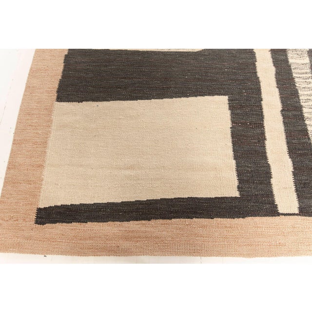 Early 21st Century Modern Abstract Geometric Flat-Weave Kilim Rug by Doris Leslie Blau For Sale - Image 5 of 8