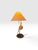 1990s Festa & Co. Glen Ellen California Sculptural Steel & Stone Table Lamp For Sale In West Palm - Image 6 of 8