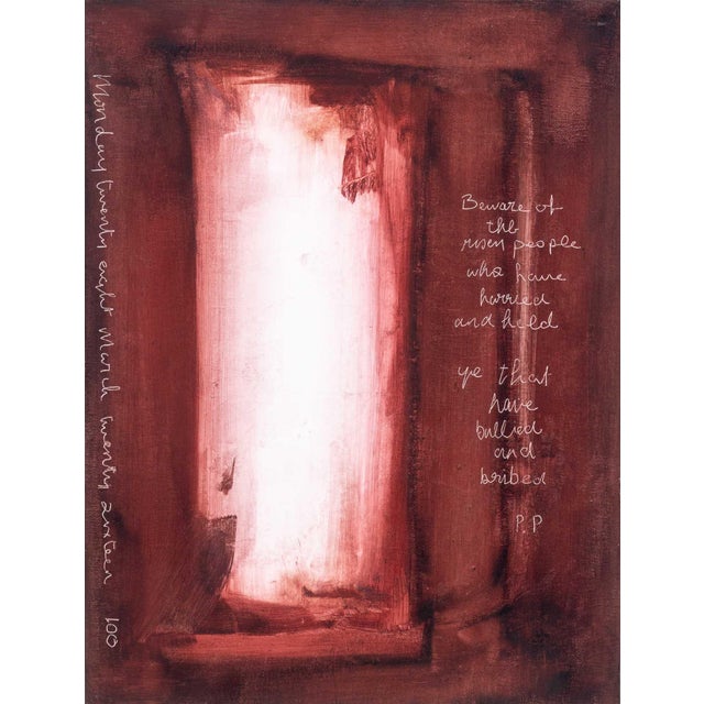 Guggi "Crimson" Oil on Canvas Board, 2016, 9 For Sale - Image 12 of 18
