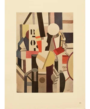 1948 After Fernand Leger "Composition", First Edition Period Parisian Offset Lithograph