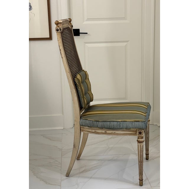 Heritage Vintage Heritage "Grand Tour" Neoclassical Revival Cane Back Desk Chair, Side Chair, Hall Chair, Circa 1960s For Sale - Image 4 of 18
