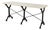 Matthew Izzo Home Avignon Long Lightly Distressed White Oak and Cast Iron Table For Sale