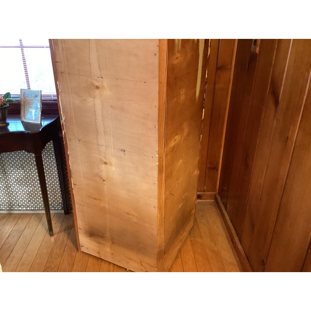 1950s Farmhouse, Cottage Core, Primitive Style Red Painted Corner Cabinet For Sale - Image 4 of 7