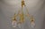 French Art Nouveau Brass and Frosted Glass Three-Light Chandelier, circa 1920 For Sale - Image 15 of 18