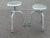 Set of Danish Industrial Adjustable Metal Stools, 1968 For Sale - Image 4 of 8