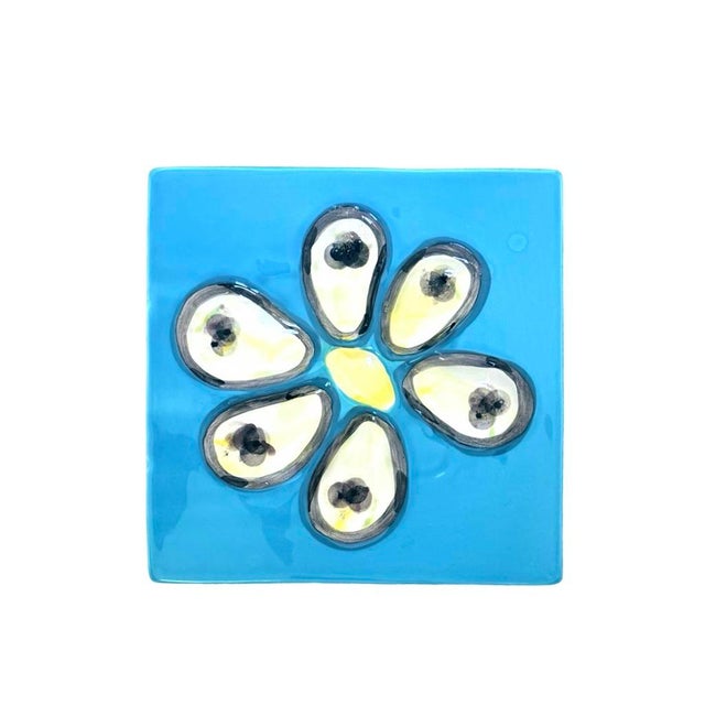This the vintage contemporary ceramic oyster plate adds a coastal vibe with its hand-painted design, ideal for serving or...