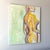 Vintage nude female portrait on canvas with water colors. A bit retro, a little modern, it is a unique piece with yellows,...
