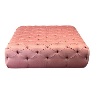 Vintage Ottoman in Textile For Sale