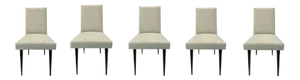 Thomas Pheasant for Baker Furniture Modern Wedge Dining Chairs - Set of 5