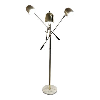 Triennale Style Brass Floor Lamp For Sale