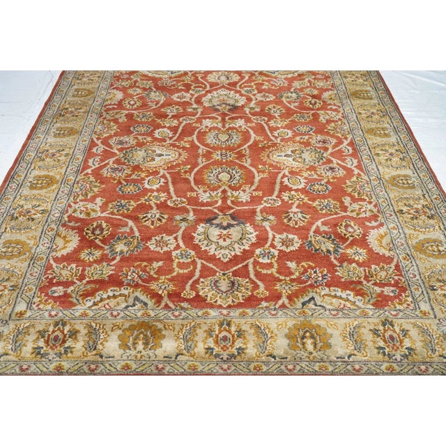 Red Indian Rug 6'1'' X 9'11'' For Sale - Image 8 of 10