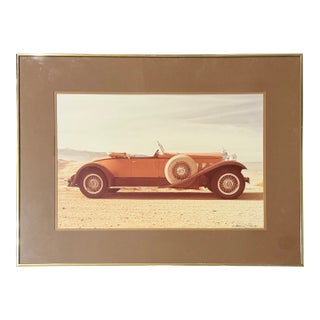 Vintage 1979 William Plante Signed 1930 Packard Speedster Photograph For Sale