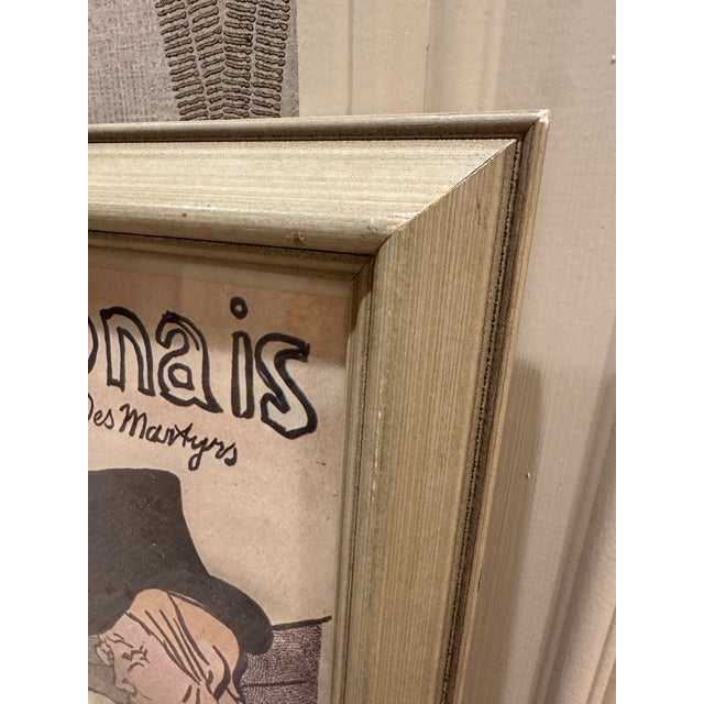 Late 20th Century Framed Henri De Toulouse-Lautrec “Divan Japonais” Poster Reproduction For Sale In Boston - Image 6 of 11