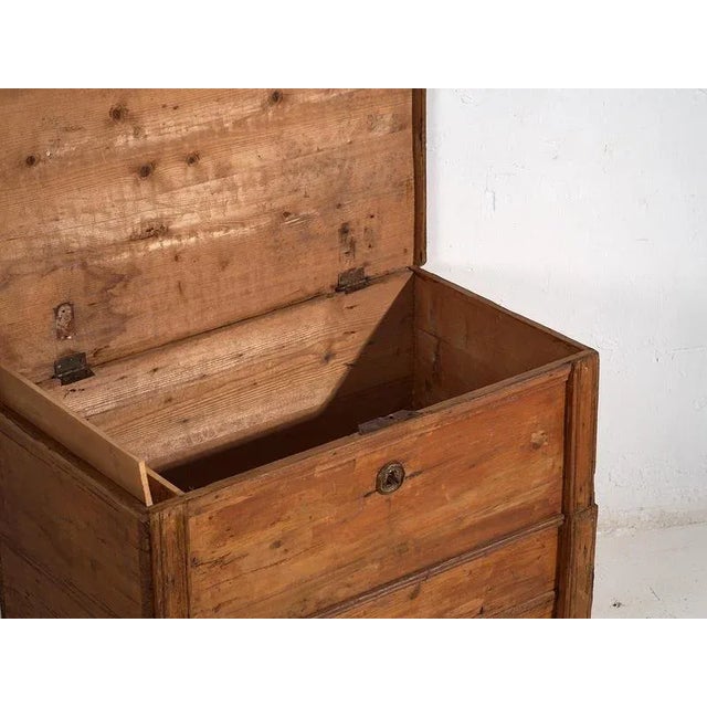 Rustic Antique Wedding Chest, 1920s For Sale - Image 3 of 8