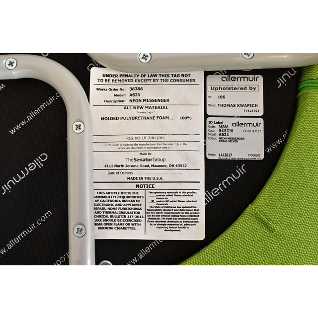 Light Green Modern Pebble Scalloped Stool or Ottoman by Allermuir For Sale - Image 8 of 10