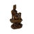 5.75" Hand-Carved Wood Cross Leg Bodhisattva Figurine Sculpture Tang Style Art For Sale - Image 4 of 6