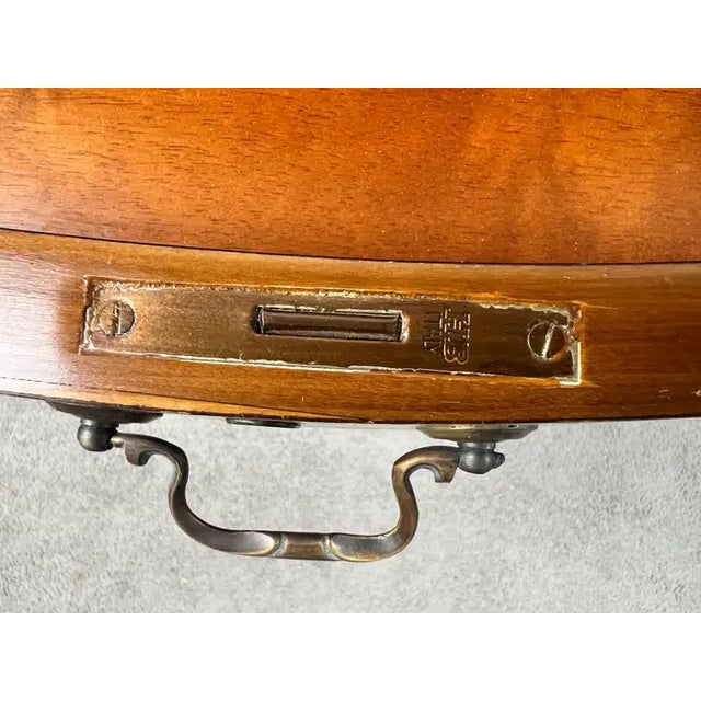 English George III Style Pembroke Burl Wood Table W Twin Drop-Leaf Sides For Sale - Image 10 of 13