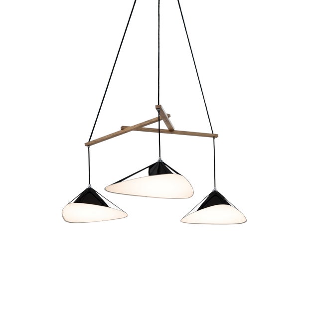 Contemporary Emily Group of Three in High Gloss Paint Pendant Light from Moss Objects For Sale - Image 3 of 3