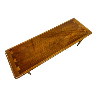 Mid-Century Lane Acclaimed Walnut Coffee Table For Sale
