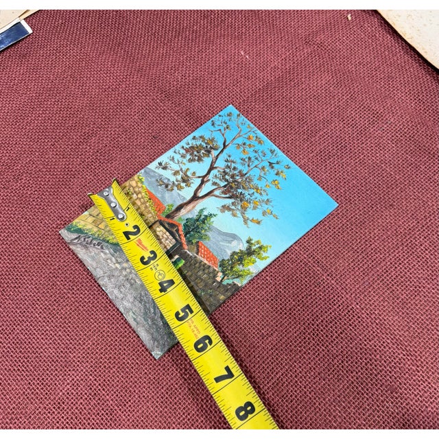 Vintage Oil Painting on Board Italian Landscape Signed For Sale - Image 4 of 4